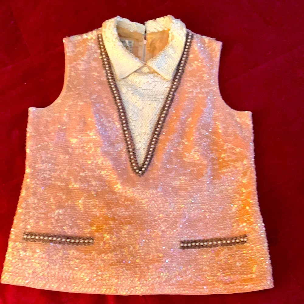 Vintage wool knit with sequence - Picture 2 of 5